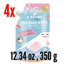 Load image into Gallery viewer, 4x Whitening Skin Glutathione + Vitamin B3 White Sugar Salt Scrub Rose &amp; Sakura