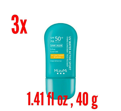 3x Water Active Sport SPF50 PA++++ Sunscreen Facial Sun Protection Skin 40g