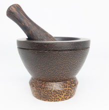 Load image into Gallery viewer, Small Mortar Pestle Wood Mini Wooden Thai Grinder Pill Crusher Handcraft Cute 3&quot;