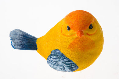 Little Bird Yellow Chubby Resin Hand Painted Cute Animal Figure Decor Craft
