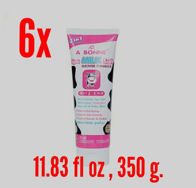 6x Nourishing Spa Milk Salt Shower Formula Moisturizing Smooth Skin Care 350g