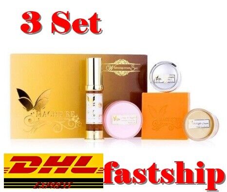 3 Mache're Gold Whitening Cream Soap Sunscreen Serum skin care Freckles Wrinkles