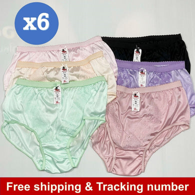 Nylon Panties Sexy Cute Bikini Lace Underwear Satin Panty Undie Lot 6 Pack XL