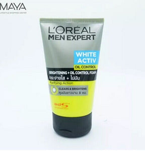 6X L'OREAL MenExpert White Foam OIL CONTROL Brightening Cleansing Foam FACE Wash