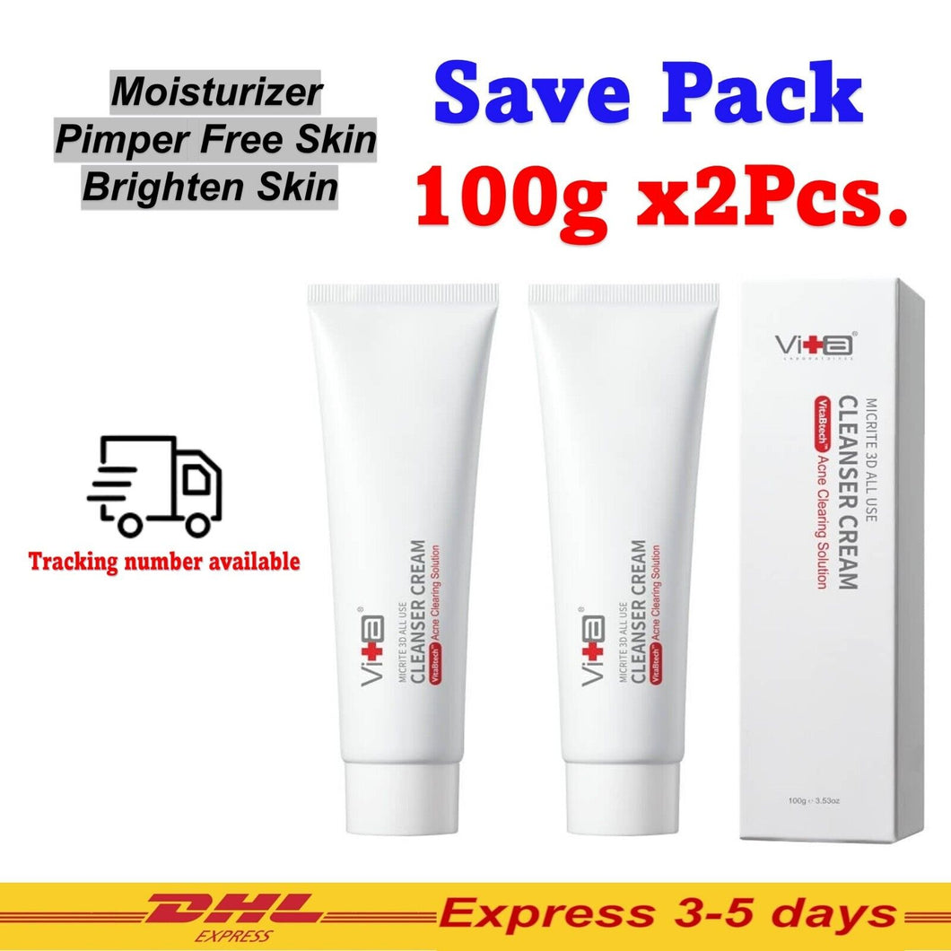 2x100g Swissvita Micrite 3D All Use Skin Cleanser Cream Pores Acne Clear