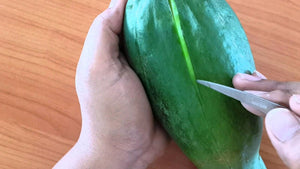 Thai Tool Kitchen Mini Knife Extract Fruit Vegetable Vintage Hand Wooden V.10