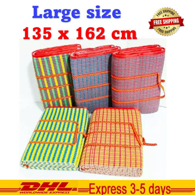 Large Thai Picnic Mat Fold Plastic Woven Style Camp Beach Sit Sleep Outdoor Lawn