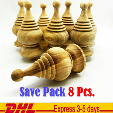 8Pcs Teak Wooden Finials Unfinished Unpainted Furniture Post Home Decor DHL