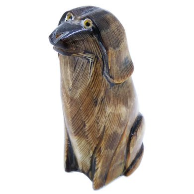 Dog Buffalo Horn scarce Collectibles Craft Collection Unique Lucky Decor gift