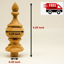 Load image into Gallery viewer, 4Pcs Teak Wooden Finial Antique Clock furniture Home Decor DIY Unpainted