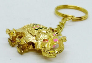 Lover Doll Pattern Keyring Elephant Gold Animal Scotch Sewing Charm Decor