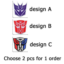 Load image into Gallery viewer, 2 PCS Transformers Patch Decepticon Logo Auto Bot Embroidered Iron Patches