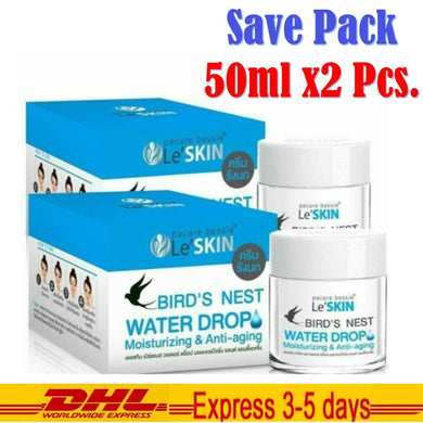 2x LE'SKIN Bird Nest Water Drop Moisturizing Anti-Aging Cream Restore Clarity