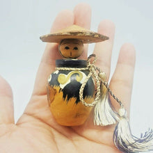 Load image into Gallery viewer, Japanese Kokeshi Wooden Sosaku Doll Rare Hand Painted Craft Vintage Cute
