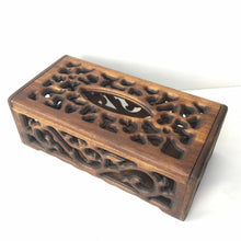 Load image into Gallery viewer, Teak Wood Wooden Tissue Box Cover Rectangular Holder Vintage Craft Decorative