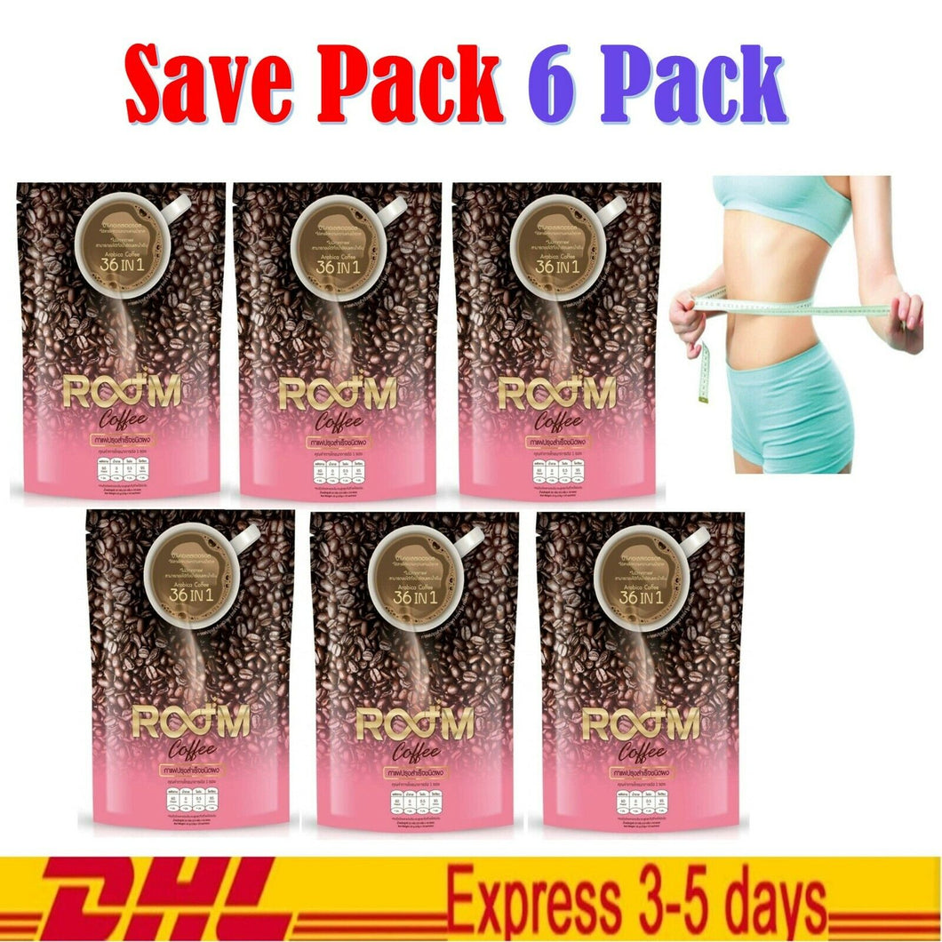 6x Room Arabica Coffee 36IN1 Slim Fit Collagen Fiber Detox Weight Loss Slimming