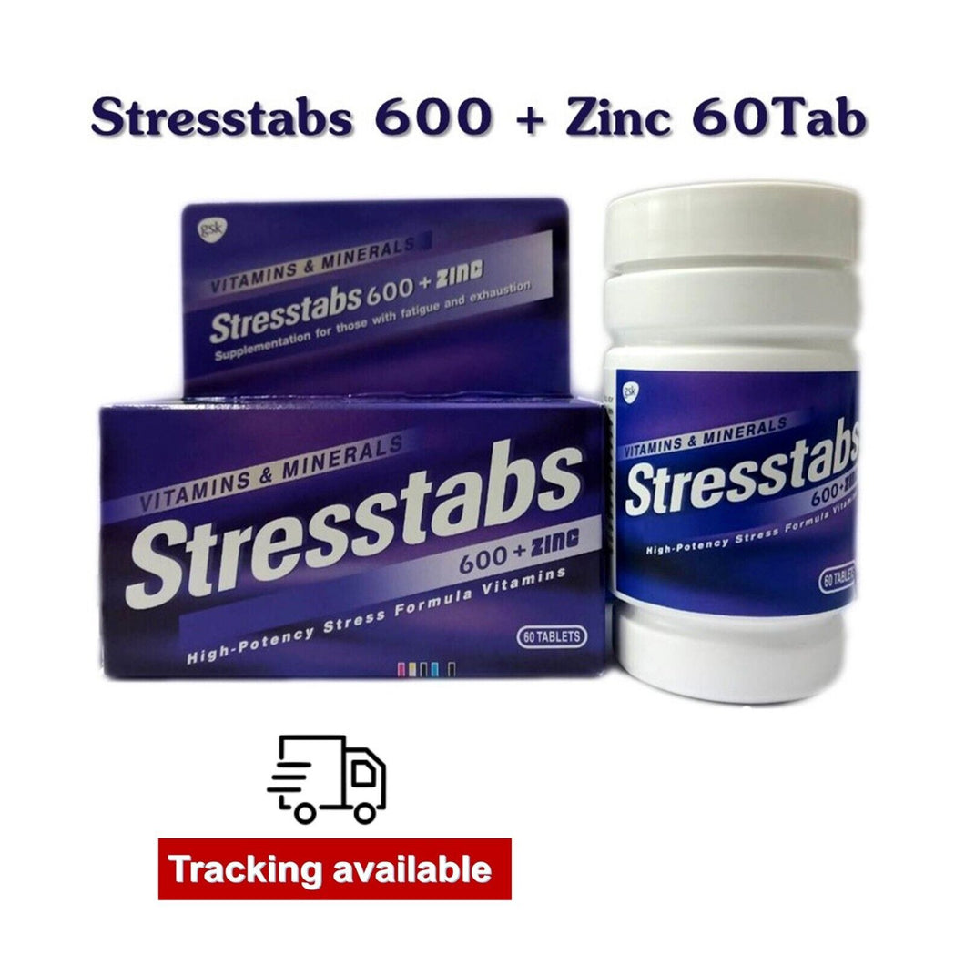 60 Tabs Stresstabs 600 + Zinc Vitamin + Minerals High Potency Stress Formula M