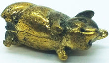 Load image into Gallery viewer, Lucky Brass Pig Miniature Amulet Talisman Love Charm Magic Thai Pendant