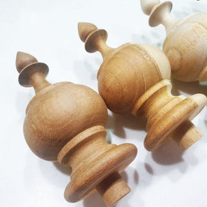 Wholesale Finials Part Teak Wood Unfinished Wooden Antique Furniture Post