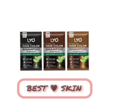Load image into Gallery viewer, 3set Hair Color Shampoo Black Dark Brown Golden Brown Aloe Vera Soft Smooth Shin