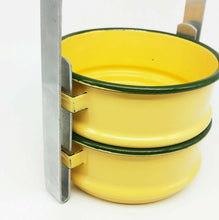 Load image into Gallery viewer, 1x Enamel Tiffin Thai Lunch Bento Food Container Carrier Enamelware Pinto Yellow