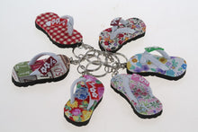 Load image into Gallery viewer, MINI SANDAL Key Chain Fabric ver.2 fancy Idea Handcraft Keyring Lighter Holders