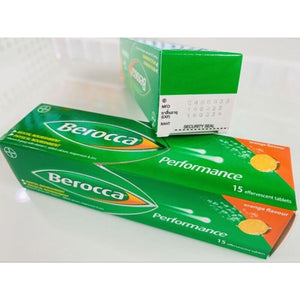 4x Berocca Performance Tube of 15 Effervescent Tablets Orange Flavor