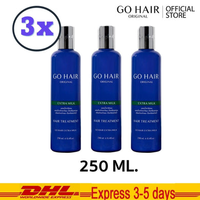 3x250ml Go Hair Extra Milk Treatment Hair for Dry Hair Smooth Enriching Shiny