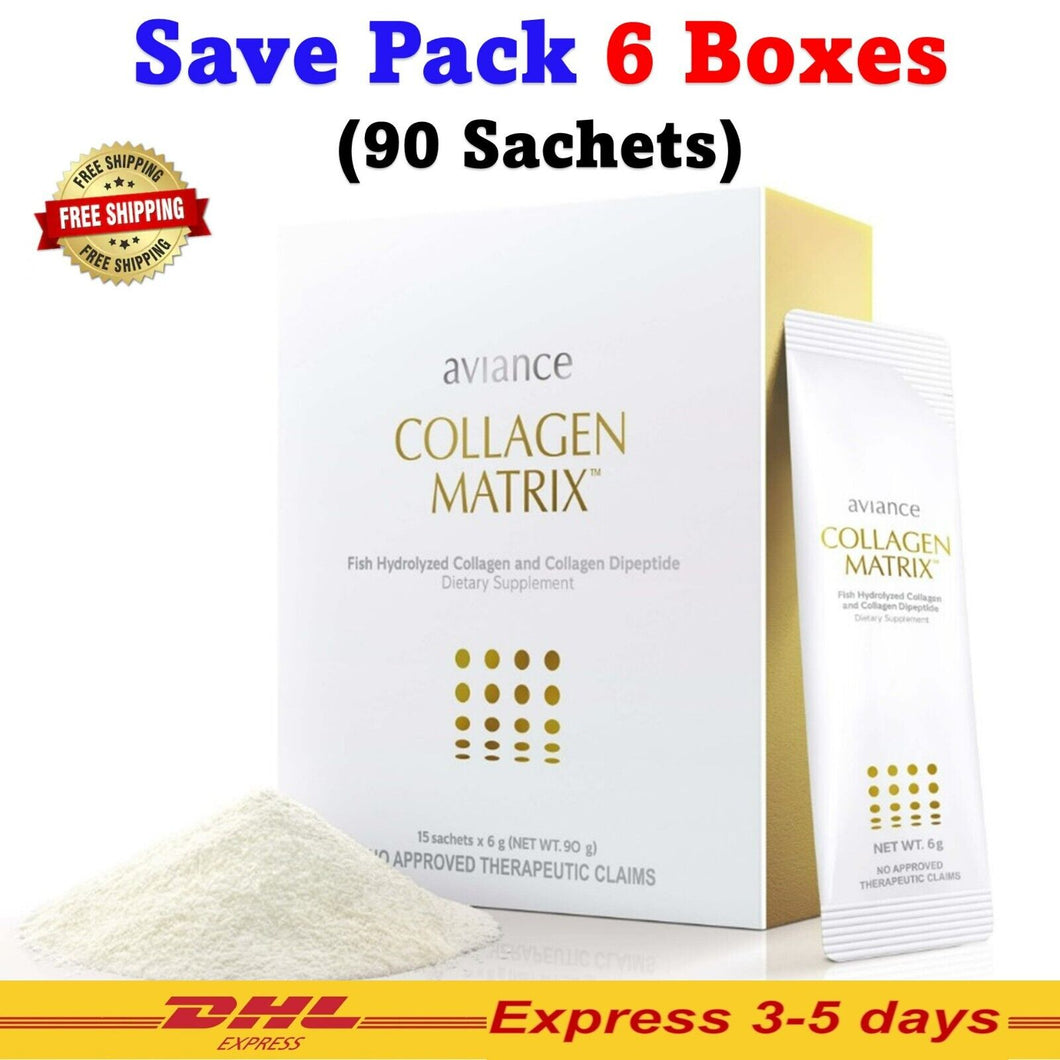 6x Aviance Collagen Matrix Di-Peptide 100% Dietary Supplement Healthy Skin 90g