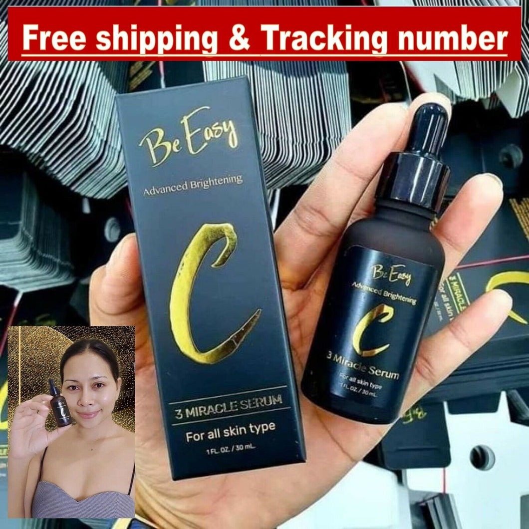 BE EASY 3 MIRACLE GOLD Serum Radiance Reveals Youthful Facial Skin Care 30ml