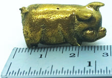 Load image into Gallery viewer, Lucky Brass Pig Miniature Amulet Talisman Love Charm Magic Thai Pendant