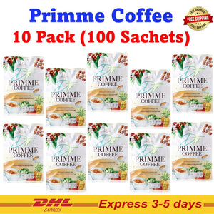 10X PRIMME Coffee Detox Gluta Collagen Fiber Fat Buner Enhance Skin Reduce