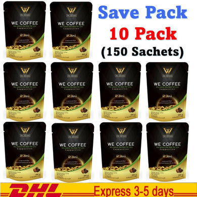 10x We Coffee Instant Herb Coffee Cappuccino Mix Powder 23in1 Sugar Free Healthy