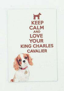 KEEP CALM KING CHARLES pic Design Vintage Poster Magnet Fridge Collectibles