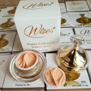 3x Nano Sunscreen Wises Collagen Vitamins Smooth Silky Protection SPF50 PA+++