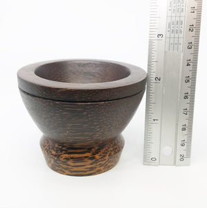 Small Mortar Pestle Wood Mini Wooden Thai Grinder Pill Crusher Handcraft Cute 3"