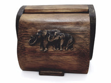 Load image into Gallery viewer, Elephant twin Box Wood chest Hand Craft weave shaped wicker 3D attractive gift