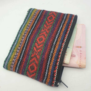 100Pcs Lot Zipper Bag Thai Bag Fabric Purse Wallet Coin Card Women Lady Bulk