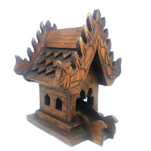 Load image into Gallery viewer, Small House Spirit Thai Teak Wood Altar Shrine Buddha Temple Handmade Buddhist
