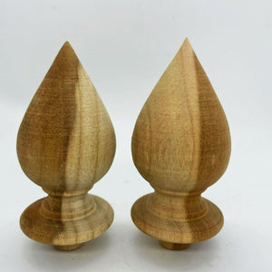 2x3” Finial Teak Wood Lotus Shape Regulator Wall Clock Vintage Furniture Decor