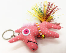 Load image into Gallery viewer, Doll Unicorn Pink Horse Keyring sewing charm cute keychain animal lover Fabric