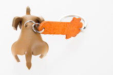 Load image into Gallery viewer, Handmade Leather keyring Elephant idea animals charm cute pets keychain gifts