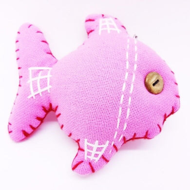Keyring Fish V.9 Hand Sewing Doll Charm Cute Keychain Animal Lover Vintage Gift