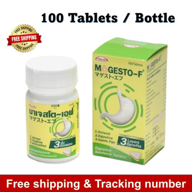 100 Tablets Magesto-F Digestive Support Relief Gastric Pain Antacid Indigestion