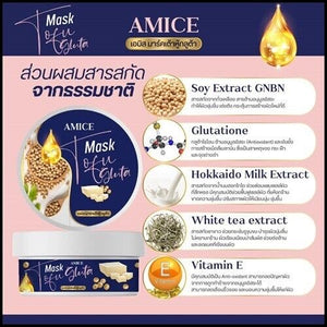 3x Amice Mask Tofu Gluta Body Soft Smooth Moisturized Beauty Skin Care 200g