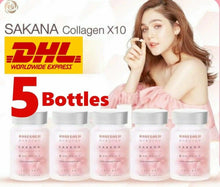 Load image into Gallery viewer, 5X ROSEGOLD SAKANA Collagen x10 Anti-Aging Whitening skin beautiful skin care