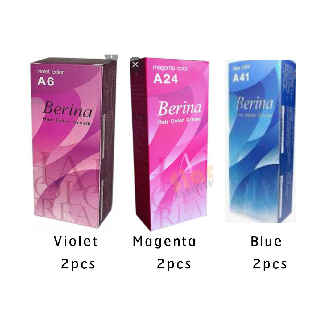 BERINA HAIR A6 A24 A41 Fashion Style PERMANENT CREAM & DEVELOPER UNISEX