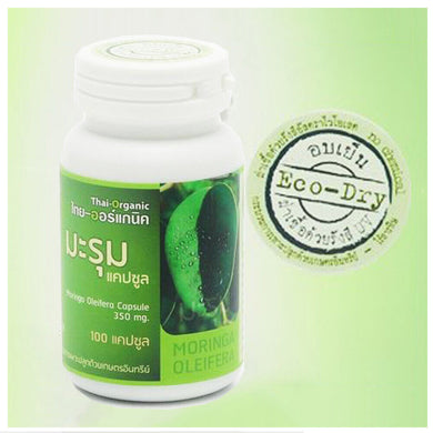 Moringa Oleifera Capsule Thai-Organic Brand Pure Natural Herb ECO-DRY