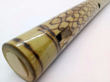 Load image into Gallery viewer, Thai Flute Bamboo Heritage Pipe Natural Wood handmade Musical good Sound Painted