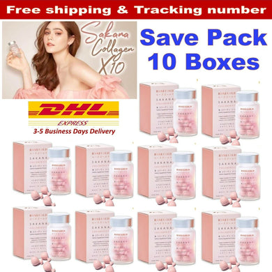 10x ROSEGOLD SAKANA Collagen x10 Anti-Aging Premium Dipeptide White Skin Healthy